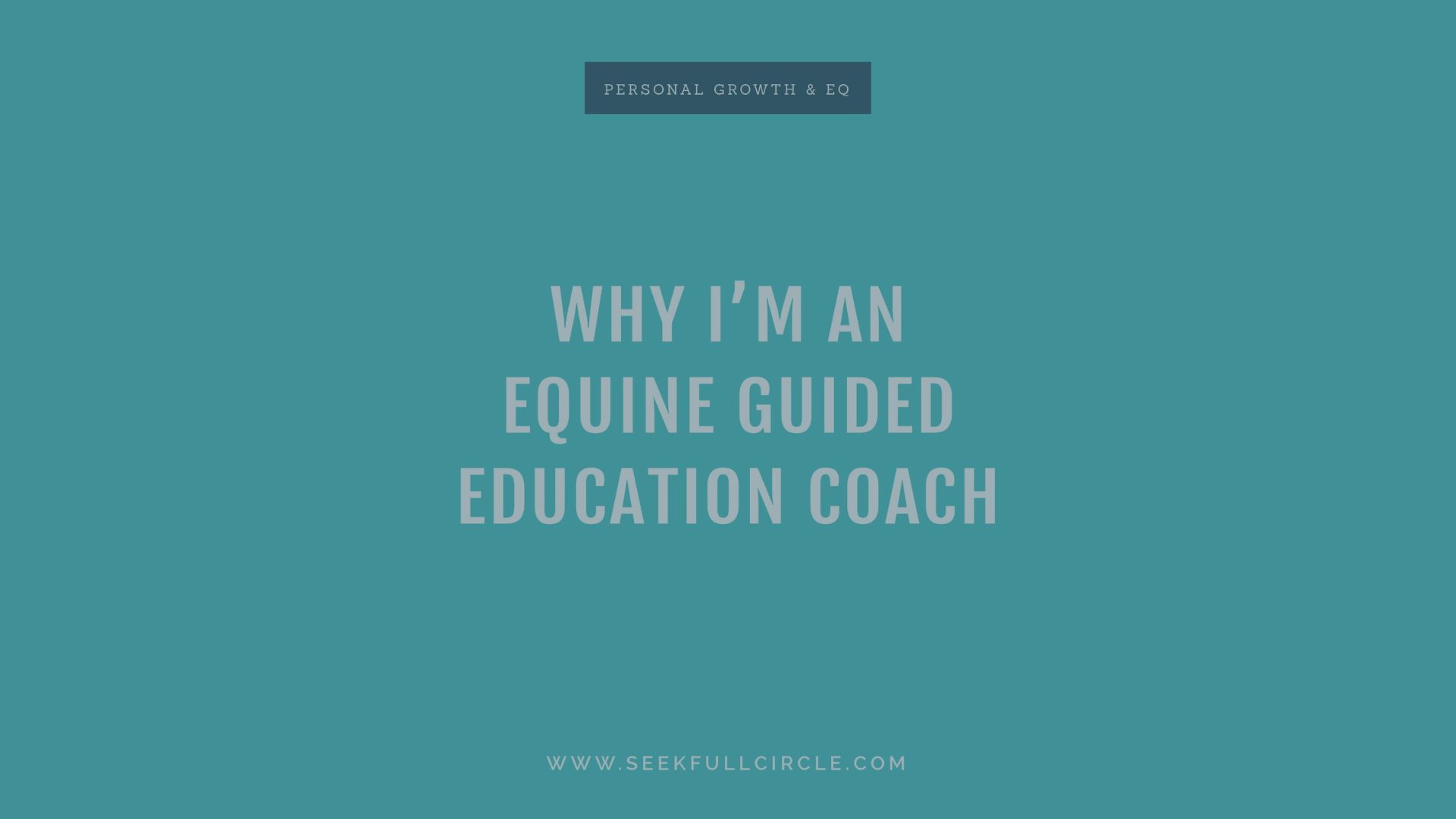 Why I’m an Equine Guided Education Coach